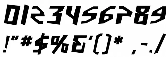 SF Junk Culture Bold Oblique Font OTHER CHARS