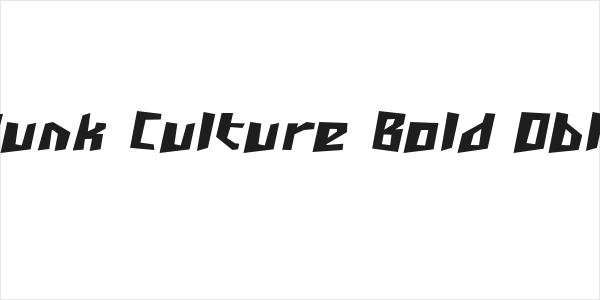 SF Junk Culture Bold Oblique Logo