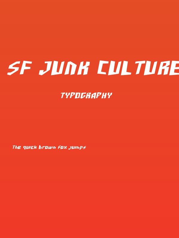 SF Junk Culture Bold Oblique Poster