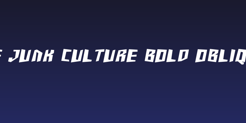 SF Junk Culture Bold Oblique Social Header