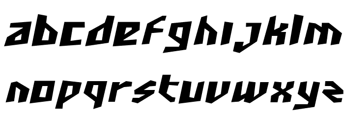 SF Junk Culture Bold Oblique Font LOWERCASE