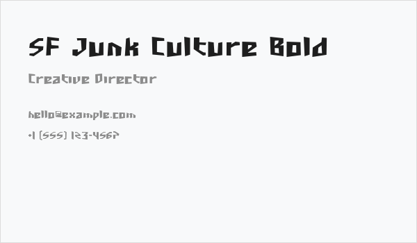 SF Junk Culture Bold Business Card