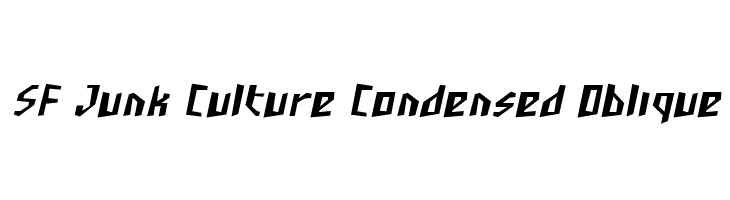 SF Junk Culture Condensed Oblique  नि: शुल्क फ़ॉन्ट्स डाउनलोड