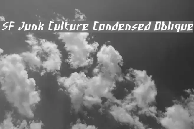 SF Junk Culture Condensed Oblique Font examples