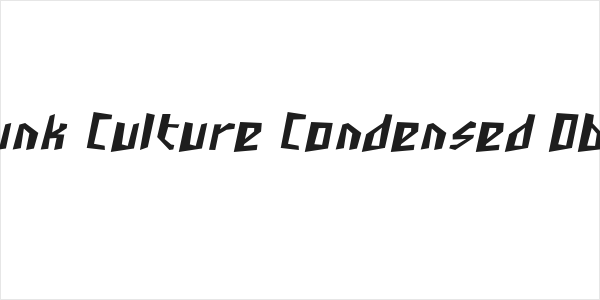 SF Junk Culture Condensed Oblique Logo
