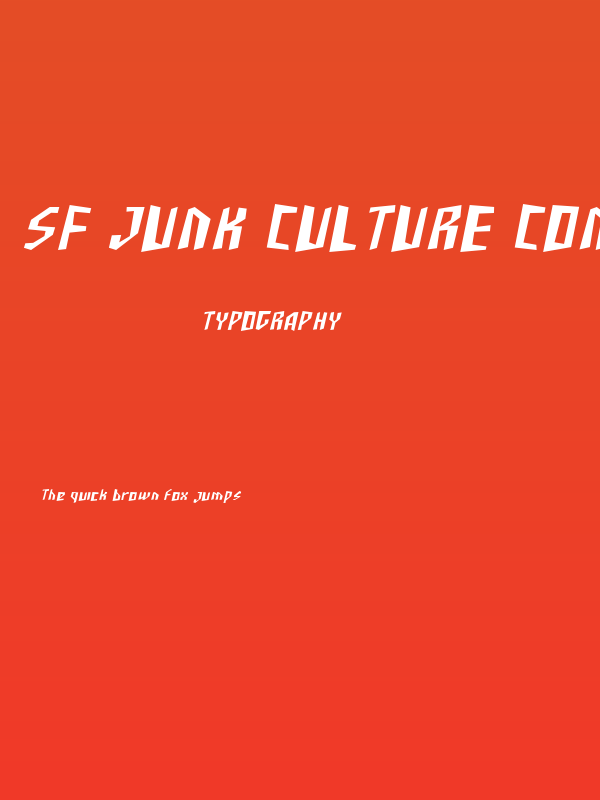 SF Junk Culture Condensed Oblique Poster