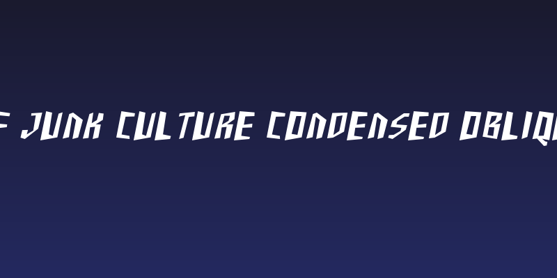 SF Junk Culture Condensed Oblique Social Header