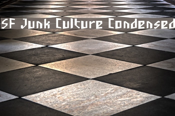 SF Junk Culture Condensed Font examples