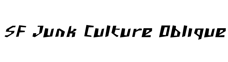 SF Junk Culture Oblique  font caratteri gratis