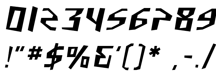 SF Junk Culture Oblique Font OTHER CHARS