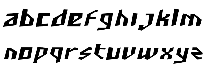 SF Junk Culture Oblique Font LOWERCASE