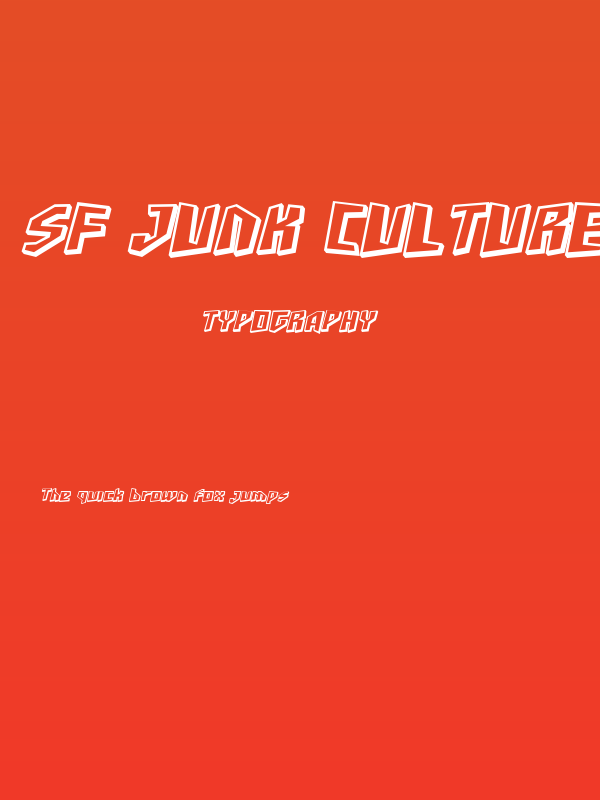 SF Junk Culture Shaded Oblique Poster