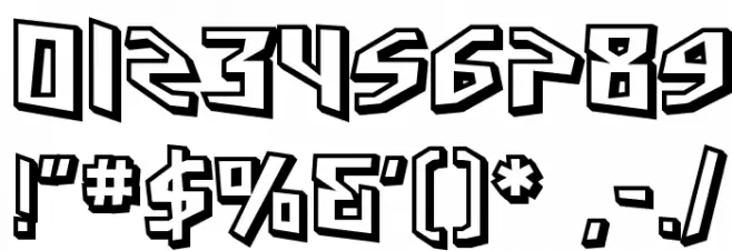 SF Junk Culture Shaded Font OTHER CHARS