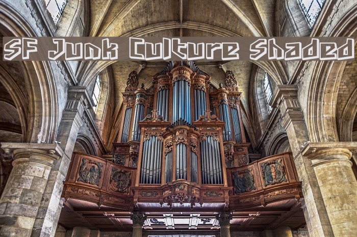 SF Junk Culture Shaded Font examples