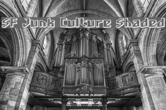 SF Junk Culture Shaded Font examples