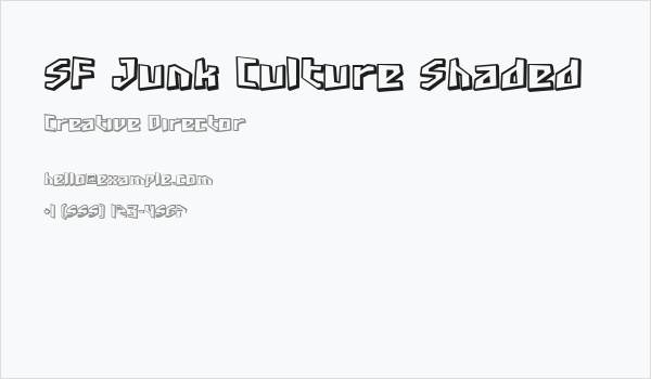 SF Junk Culture Shaded Business Card