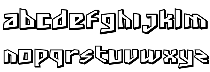 SF Junk Culture Shaded Font LOWERCASE