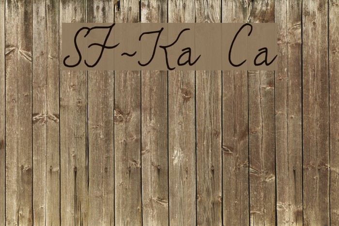SF-Karens Cali Font examples