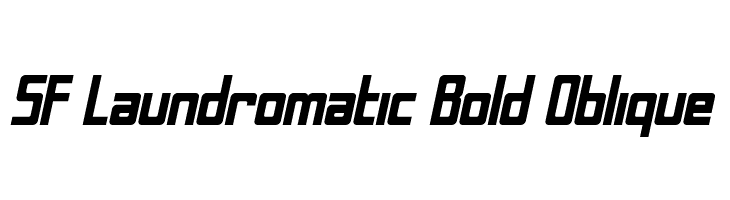 SF Laundromatic Bold Oblique Fonte