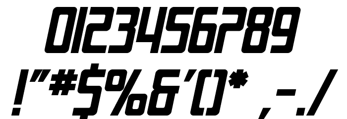 SF Laundromatic Bold Oblique Font OTHER CHARS