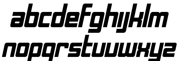 SF Laundromatic Bold Oblique Font LOWERCASE