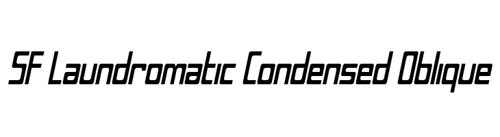 SF Laundromatic Condensed Oblique  Frei Schriftart Herunterladen