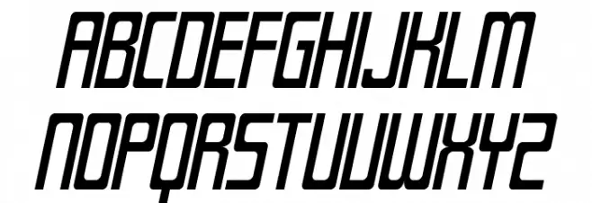 SF Laundromatic Condensed Oblique Schriftart Groß
