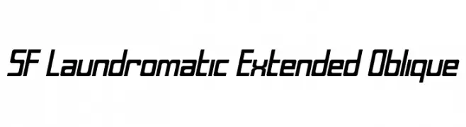 SF Laundromatic Extended Oblique  Frei Schriftart Herunterladen