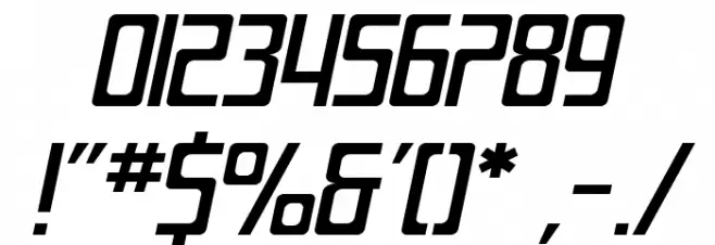 SF Laundromatic Extended Oblique Font OTHER CHARS