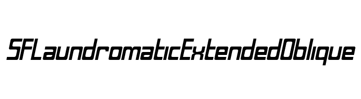 SF Laundromatic Extended Oblique Font