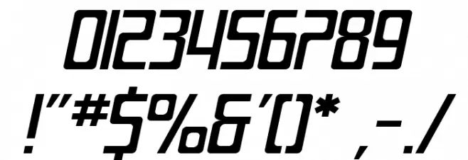 SF Laundromatic Extended Oblique Font OTHER CHARS