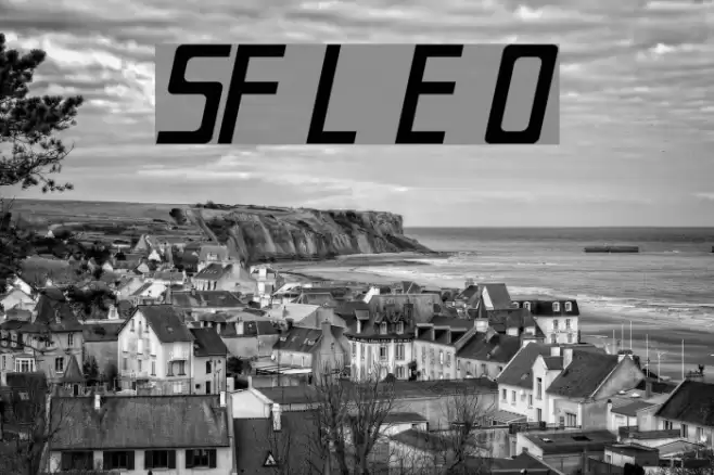 SF Laundromatic Extended Oblique Font examples