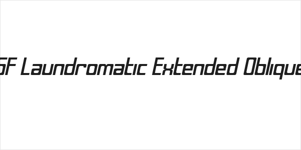 SF Laundromatic Extended Oblique Logo