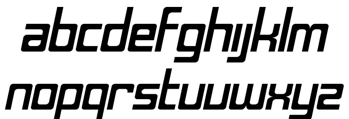 SF Laundromatic Extended Oblique Font LOWERCASE