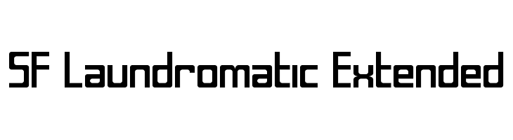 SF Laundromatic Extended Font
