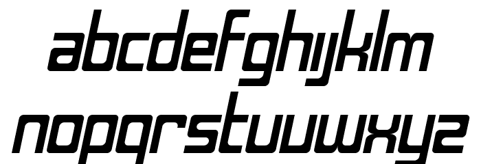 SF Laundromatic Oblique Font LOWERCASE