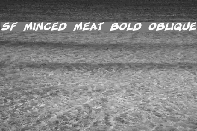 SF Minced Meat Bold Oblique Шрифта examples