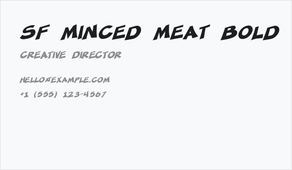 SF Minced Meat Bold Oblique Business Card