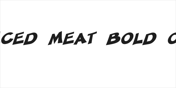 SF Minced Meat Bold Oblique Logo