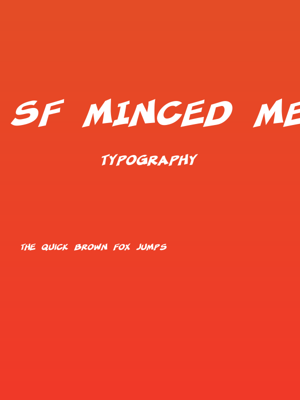 SF Minced Meat Bold Oblique Poster