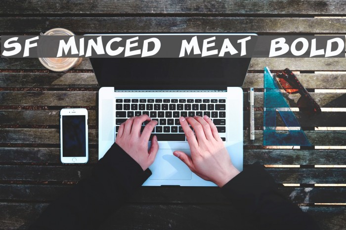 SF Minced Meat Bold Font examples