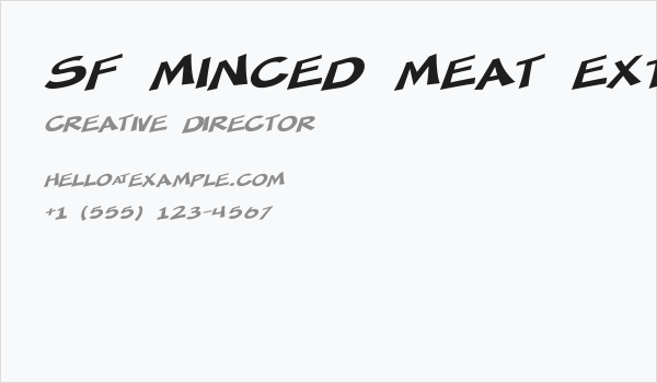SF Minced Meat Extended Oblique Business Card