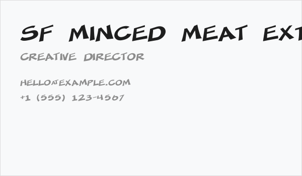 SF Minced Meat Extended Business Card