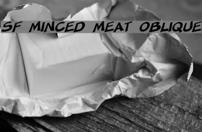 SF Minced Meat Oblique Font examples