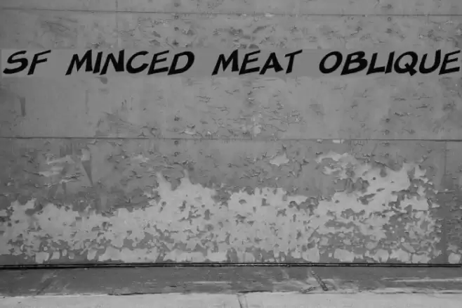 SF Minced Meat Oblique Font examples