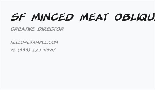 SF Minced Meat Oblique Business Card