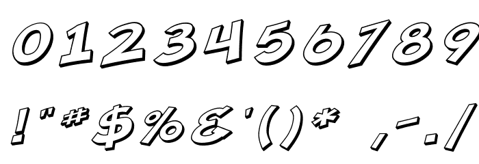 SF Minced Meat Shaded Oblique Font OTHER CHARS