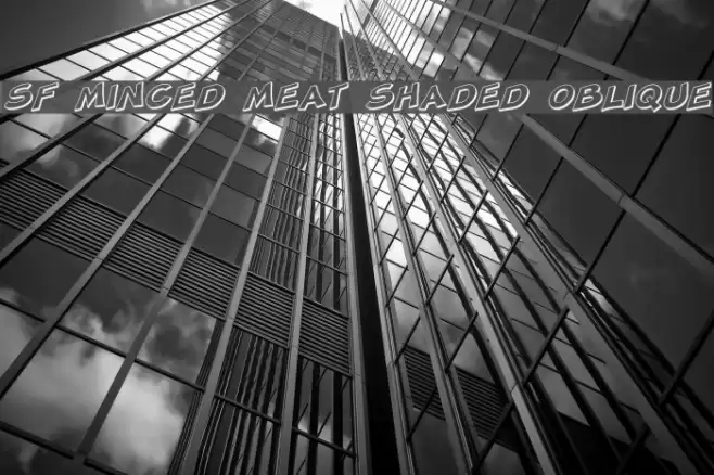 SF Minced Meat Shaded Oblique Schriftart examples