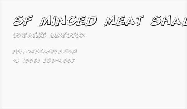 SF Minced Meat Shaded Oblique Business Card