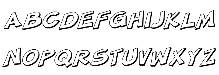 SF Minced Meat Shaded Oblique Font LOWERCASE